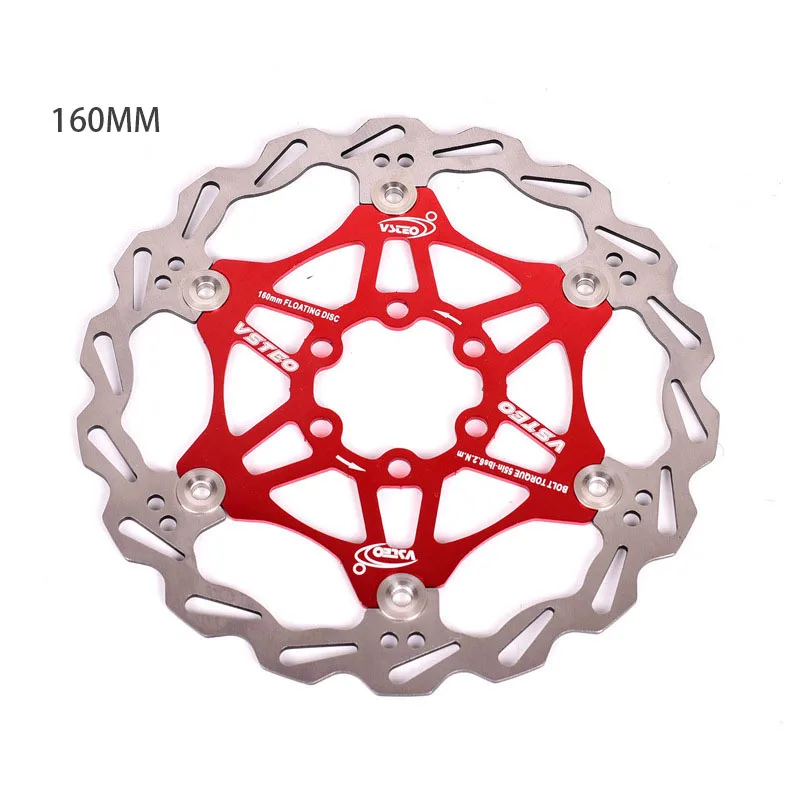 Аксессуары велосипедный тормоз ротор 160 мм/180 мм/203 мм MTB плавающий ротор дискового тормоза гидравлические тормозные колодки плавающие роторы части велосипеда - Цвет: Фиолетовый