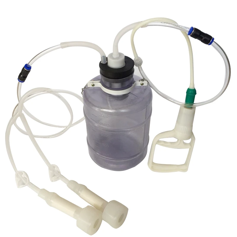 

3L Manual Double Head Milking Machine Portable Breast Pump DIY Squeezing Milk Household Small Milking Machine for Goat