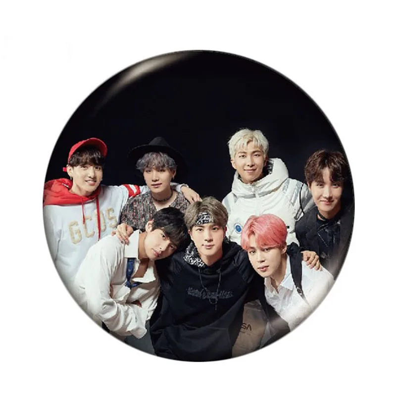 64 5 см Kpop Bangtan мальчики булавки значок альбом булавка брошь аксессуары для одежды шляпа украшение для рюкзака - Окраска металла: 64