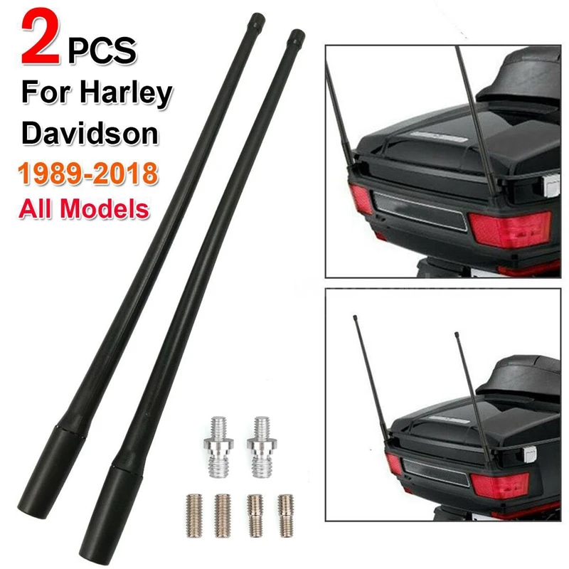 13 Inch Short Custom Davidson Motorcycle Antenna AM/FM for 1989 2018
