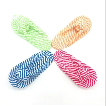 

Dog Toys Pet Slipper Cotton Rope Toy for Aggressive Chewers Teeth Cleaning Toy Dog Toys for Small Dogs Random Color