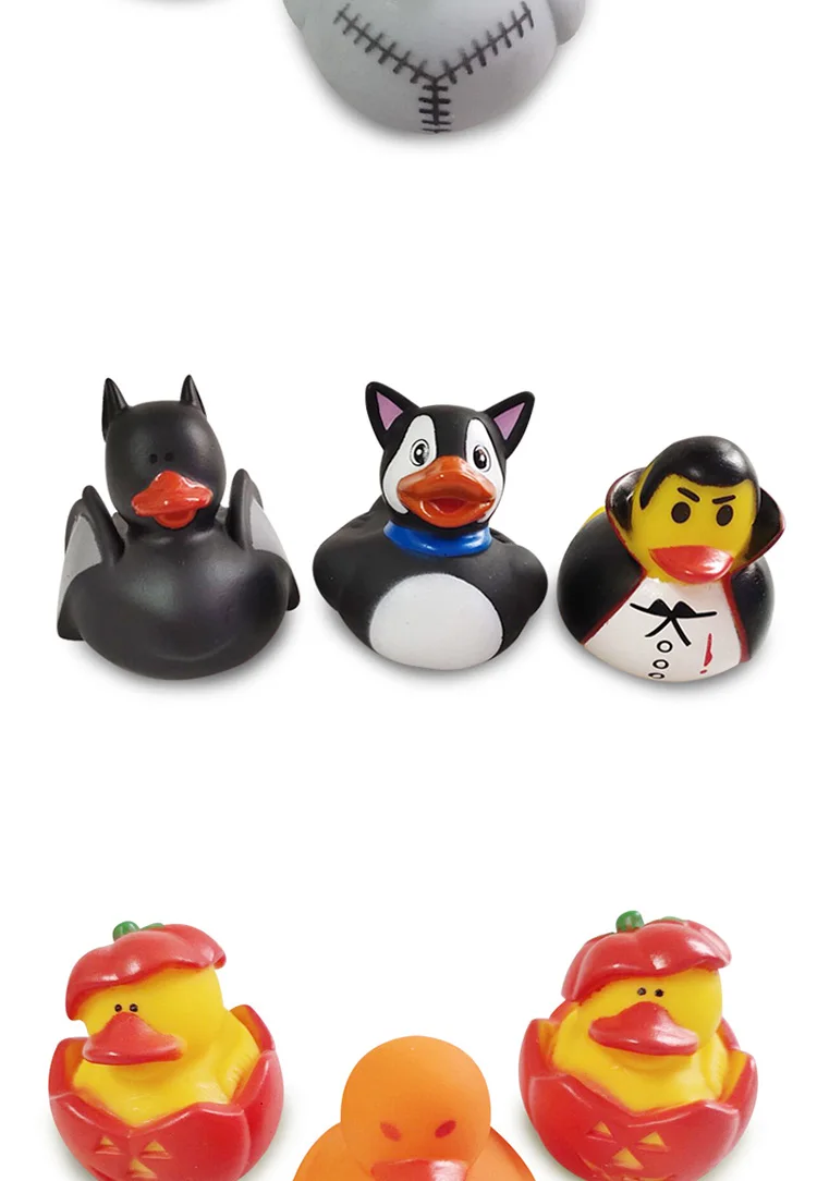 18 шт. тыква летучая мышь форма Хэллоуин утки плавающая сжимающая звук игрушка утка для детской ванны тема вечерние сценические украшения для дома
