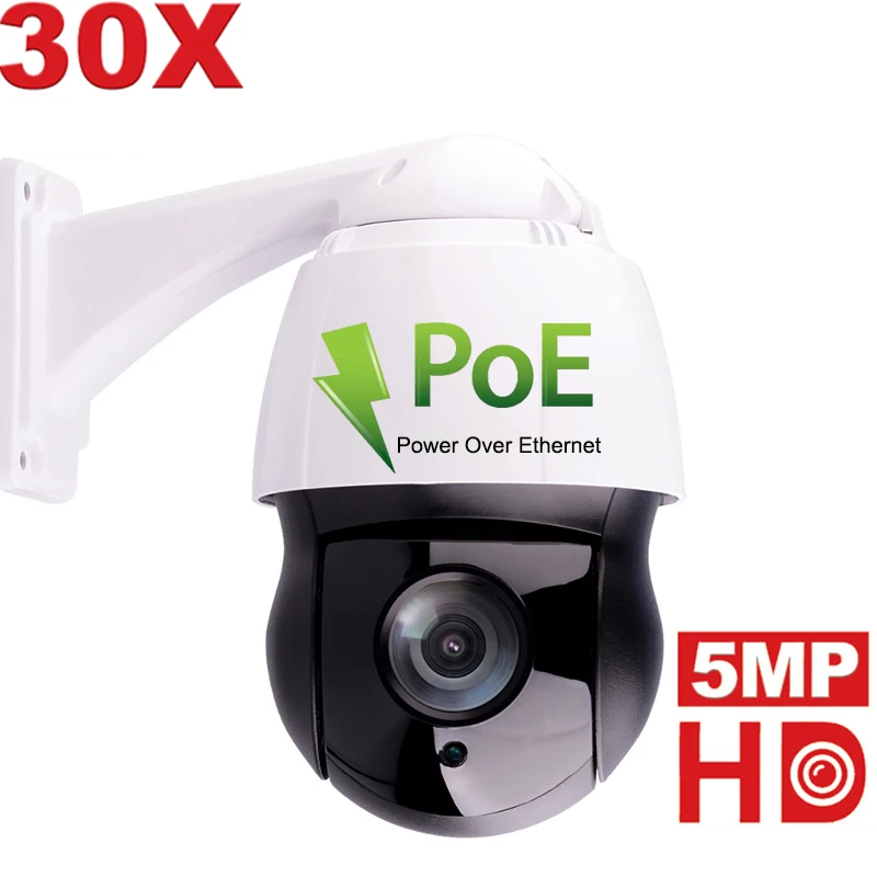 

IP Camera POE Onvif 1080P 5MP 2MP 30X Zoom PTZ High Speed Dome Camera Outdoor CCTV Surveillance Metal Housing Camera For Home