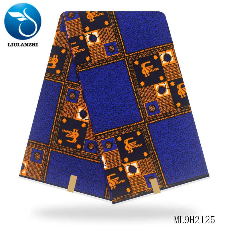 LIULANZHI принты Анкара воск 6 ярдов хлопок Tissu Высокое качество восковая ткань печать африканская восковая ML9H2117-30