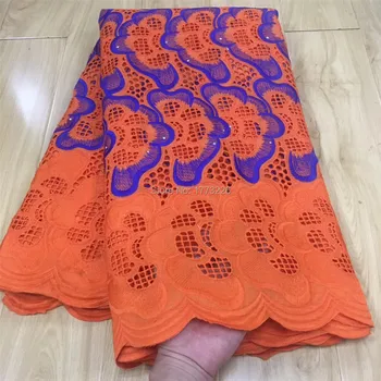 

New Design Nigerian Lace Fabric Eyelet Fashion African Cotton Swiss Voile Lace In Switzerland High Quality Clothing Material FSS