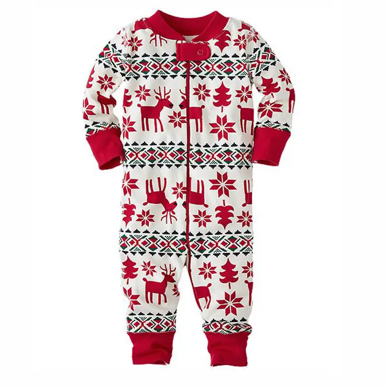 Рождественские пижамы для всей семьи; комплект рождественской одежды; костюм для родителей и детей; домашняя одежда для сна; одинаковые комплекты для семьи для папы и мамы - Цвет: BABY  3M