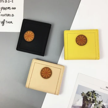 

Flowers Pu Leather Money Clips Simple Cute Fashion Cover Clerk Clutches Bags Women Purse Female Wallet Passport Cover Case