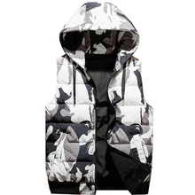 Корейский осенний и зимний жилет для мужчин, корейский теплый пуховый хлопковый жилет для мужчин J848