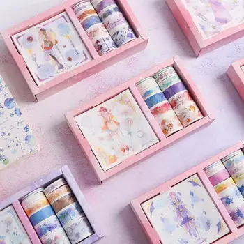 

200sets/lot washi tape Twelve constellations masking tape Kawaii stickers scrapbooking Creative washi tape 10 Pcs/Set