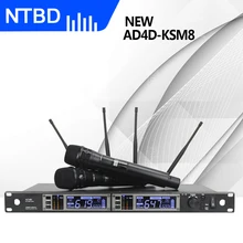 NTBD Prestazione Della Fase Casa KTV Cantare Parlare AD4D UHF Professionale Microfono Senza Fili a Doppio True Diversity Dinamico di Alta Qualità