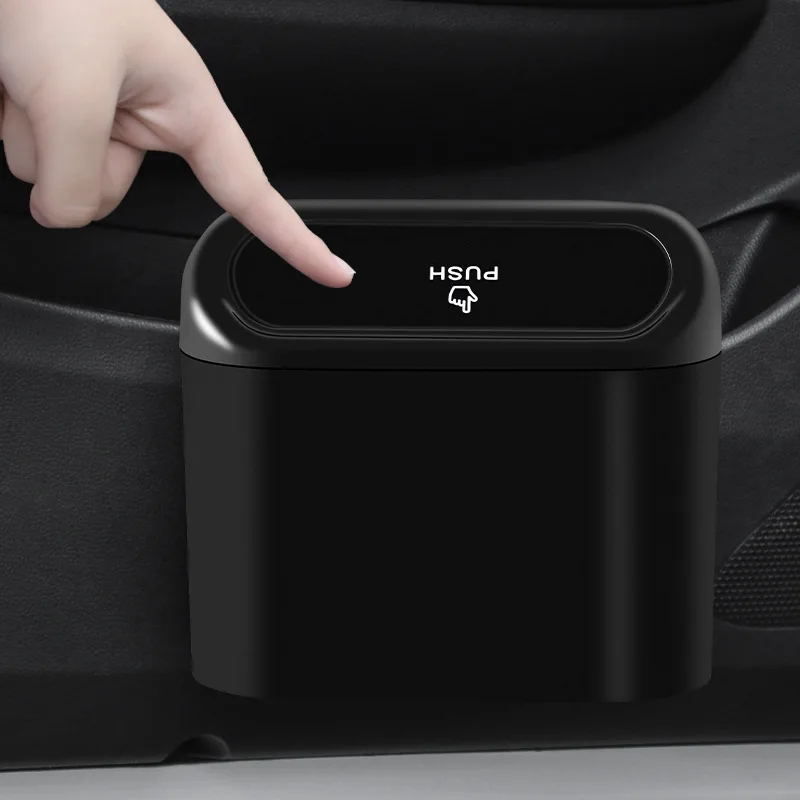 

Pressing Type Car Trash Can Abs Rubbish Basket Bin Organizer Storage Box Holder Garbage Dust Case Car Interior Accessories