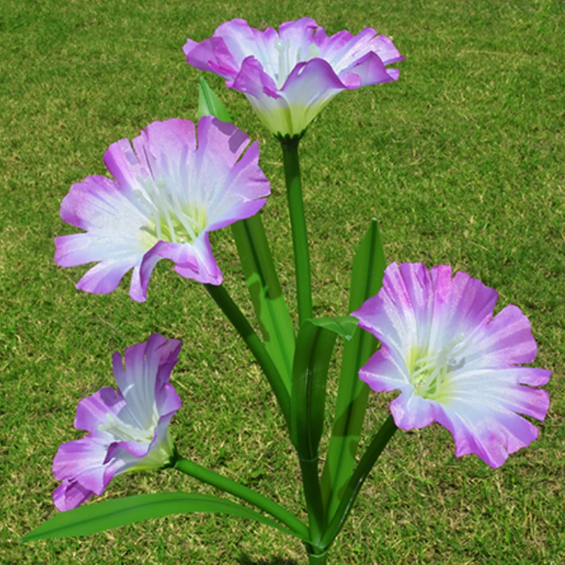 Decoração da Flor Lâmpada do Gramado Solar ao ar Livre à Prova Lâmpadas Solares Cabeça Chifre Flor Led Colorido Dwaterproof Água Jardim Decoração Luzes Gramado 4 5 Lâmpadas solares