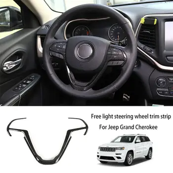 

Carbon Fiber Steering Wheel Cover For Jeep Cherokee Grand Cherokee 2014+ Trim 1PC Accessories