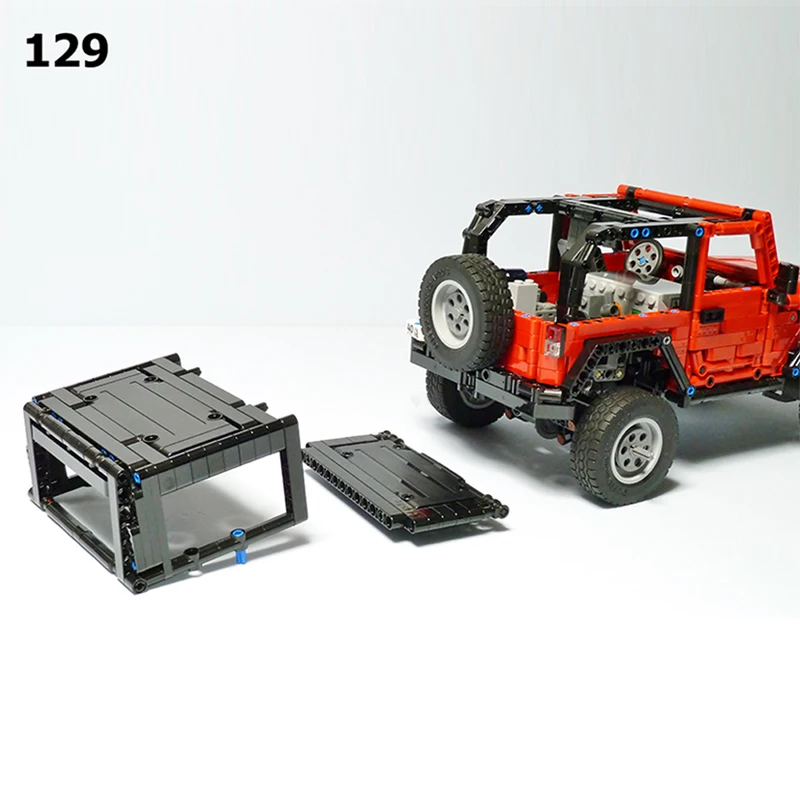 BuildMoc Jeep Wrangler Suzuki Jimny Sierra авантюрист р/у двигатель мощность функция fit строительный блок кирпичи автомобилей детские игрушки