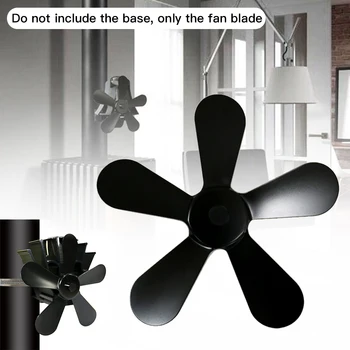 

Fireplace Fan Blades With Five Leaves High Temperature And Rust Resistance Black Stove Fan Blades Heat Powered Wood Burner