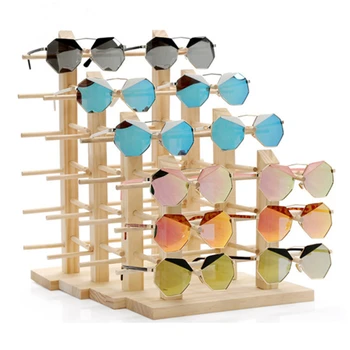

Wood Multi Layer Sunglasses Rack Glasses Display Shelf Show Stand Wooden Jewelry Storage Holder