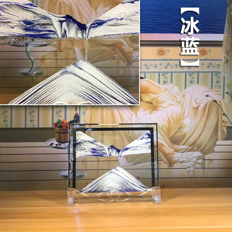 Креативный горячий подарок стеклянные ремесла оптом 3D движущиеся искусство зыбучий песок живопись творческие песочные часы