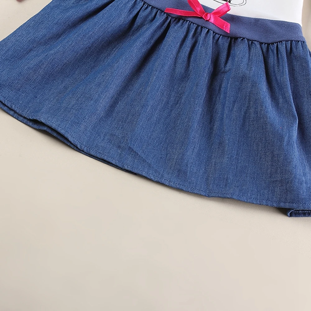 Платье с длинными рукавами для девочек Новинка года; осеннее хлопковое платье с вышивкой для девочек; платья с длинными рукавами; H5926D