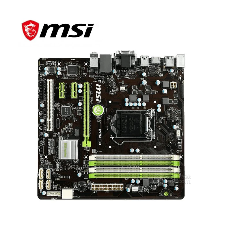 Материнская плата для MSI H97M ECO LGA 1150 DDR3 Intel H97 десктопная материнская SATA III USB3.0 PCI-E X16 3