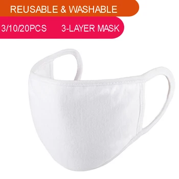 

3/10 pcs Dust Proof PM2.5 Breathable Masks Cotton Face Mouth Mask