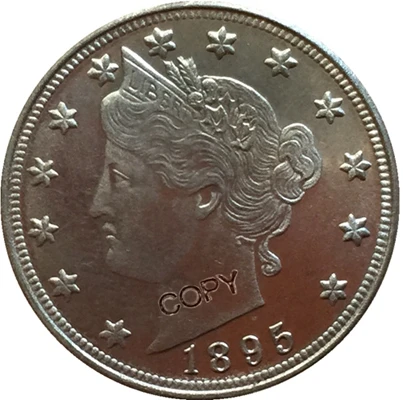 1895 США 32 монеты LIBERTY HEAD никель пять центов копии монет - Цвет: 1895