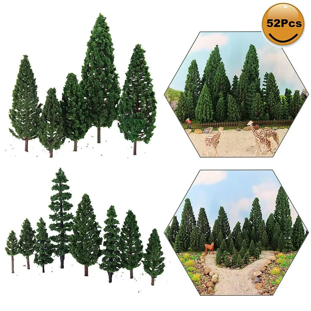 US 100pcs Model Pine Trees Deep Green For N Z Scale Building Street Layout 38mm US 100pcs Model Pine Trees Deep Green For N Z Scale Building Street Layout 38mm