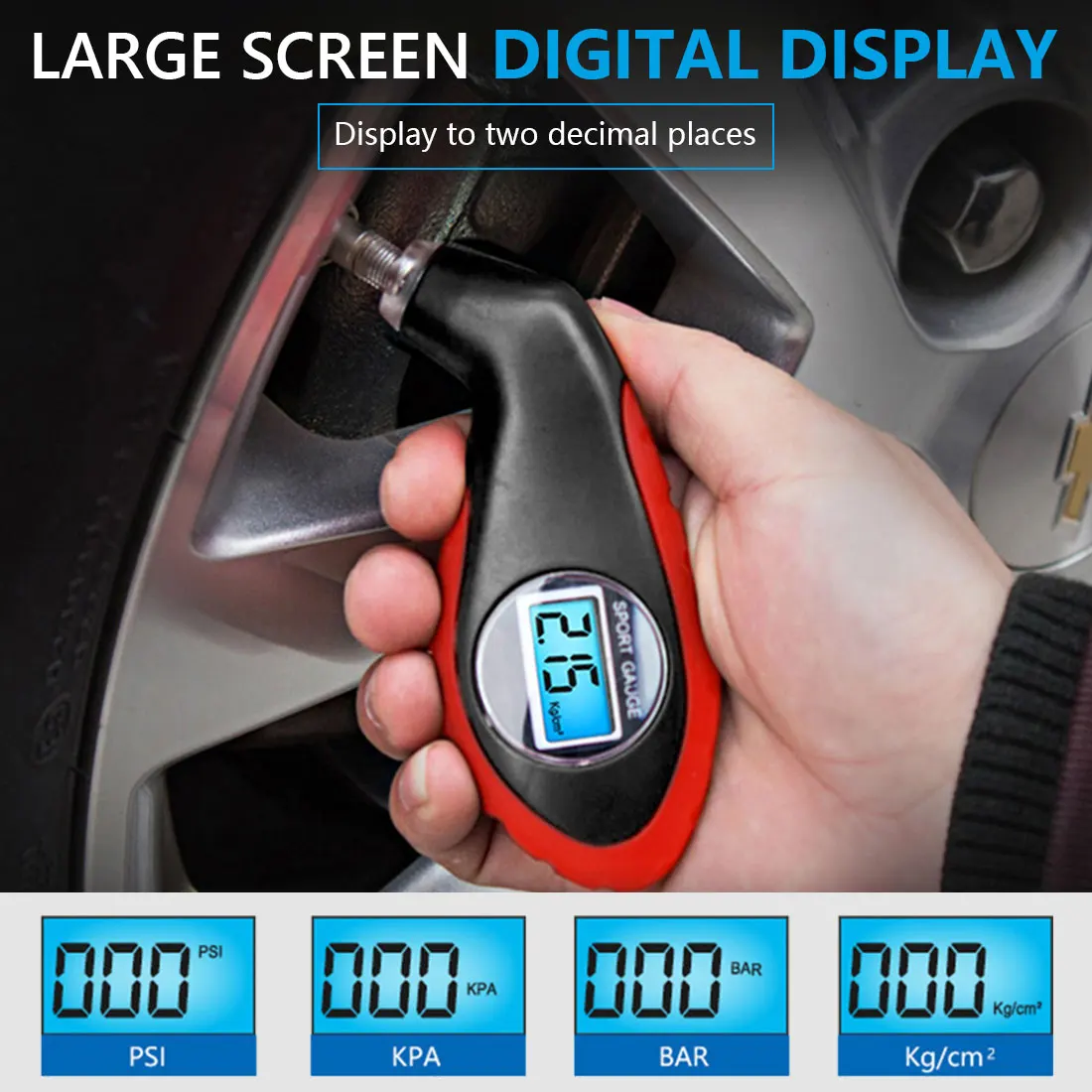 

Tyre Air Pressure Gauge Meter Tyre Gauge Tester Tool Digital Car Tire Monitoring System For Auto Car Motorcycle Bike Truck