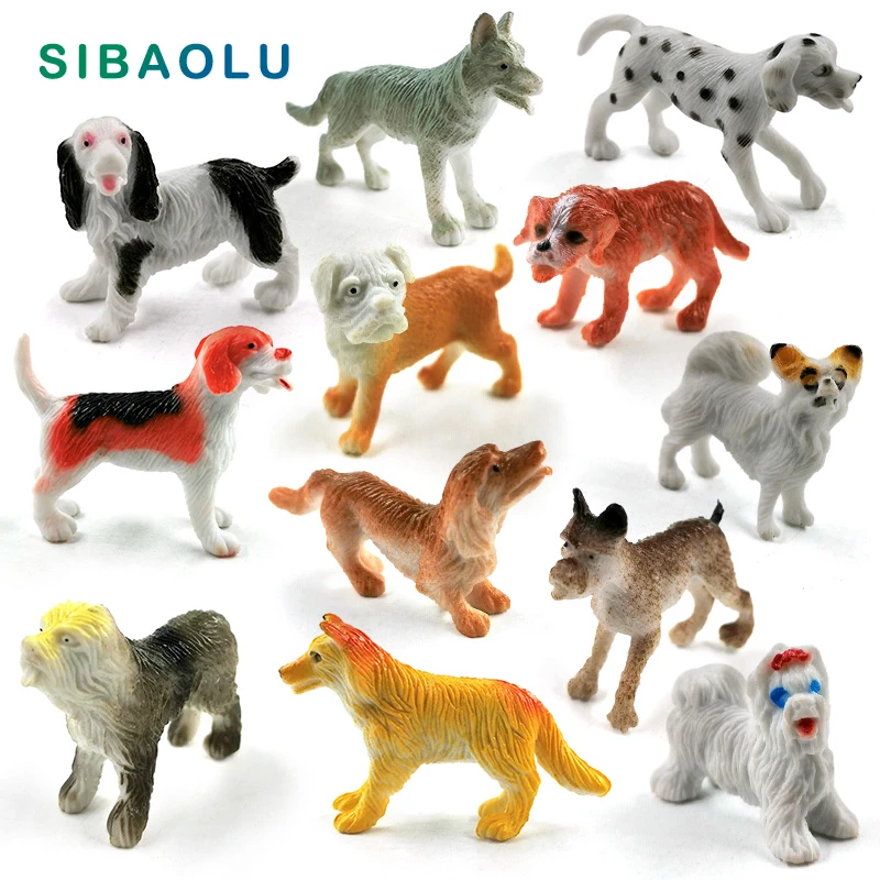 12pcs New Simulation Farm Poultry Small Cat Dog Figurine Animal Model Home Decor Miniature Fairy Garden Decoration Accessories Figurines Miniatures Aliexpress