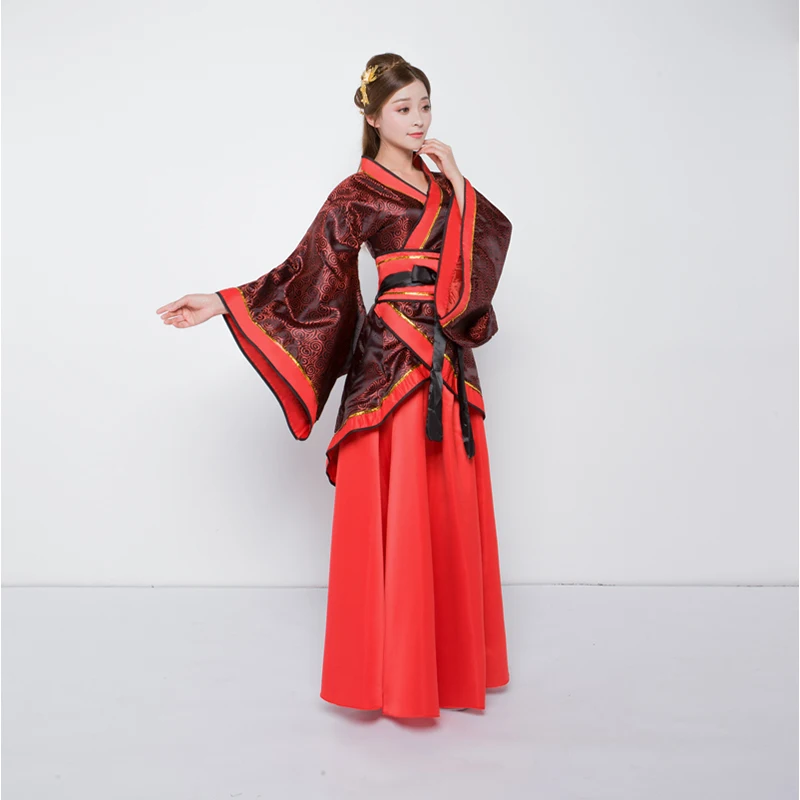 Ханьфу народное платье для женщин Древний китайский костюм династии Тан Стиль Необычные Vestidos винтажные вечерние танцевальные праздничные наряды - Цвет: Color 11 Suit