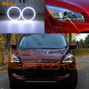 

Excellent COB led angel eyes halo rings Ultra bright illumination For Ford Escape kuga II 2013 2014 2015 XENON HEADLIGHT