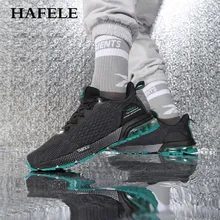 Новинка, мужские кроссовки для бега, спорта, высокого качества, на шнуровке, дышащие мужские кроссовки