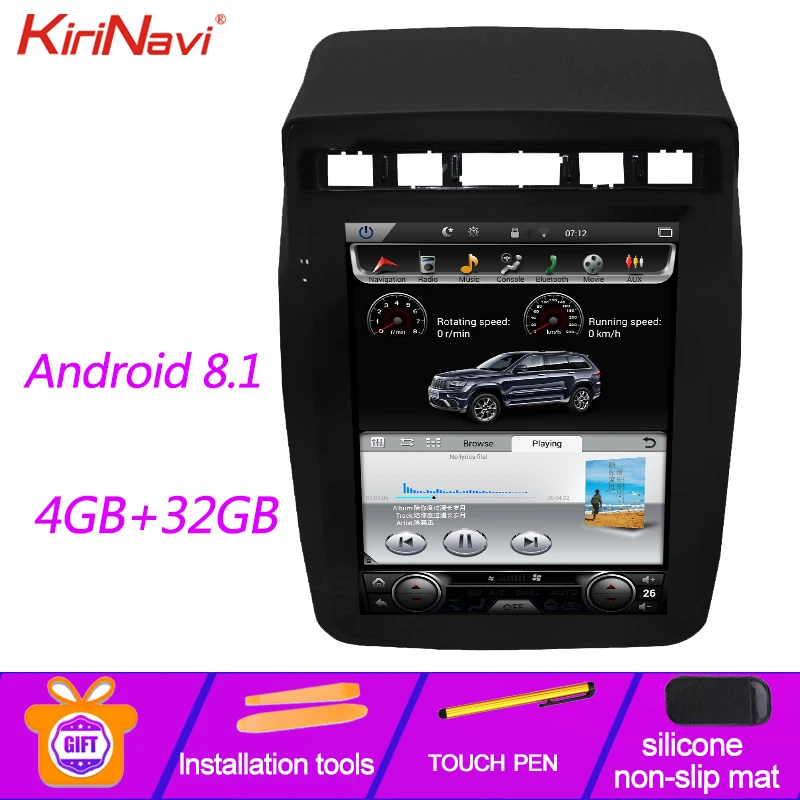 KiriNavi 10," вертикальный экран 1 Din Android 8,1 автомобильный Dvd мультимедийный плеер для Volkswagen VW Touareg автомобильный Радио Gps навигация 4G