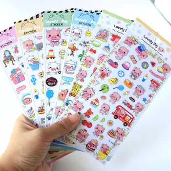 

1pcs/pack Kawaii Stationery Stickers Pink Pig Diary Planner Decorative Mobile Stickers Scrapbooking DIY Craft Stickers