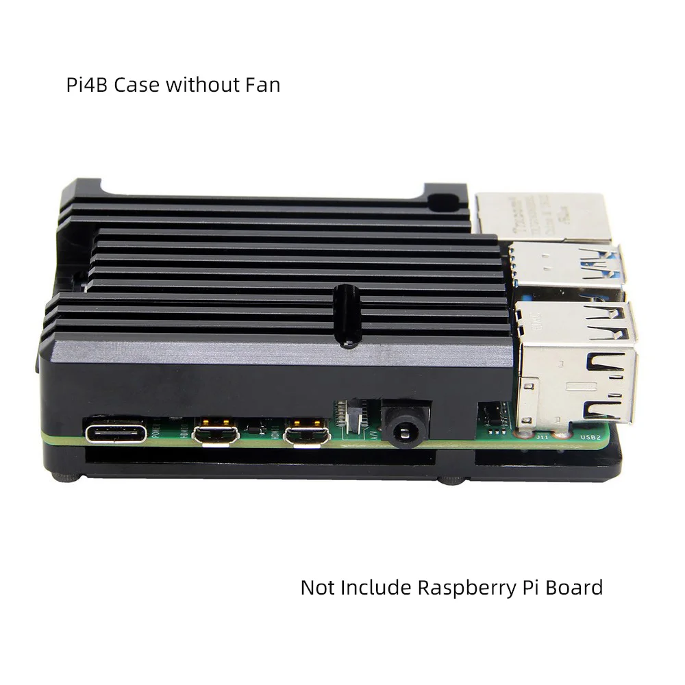 Black Case Raspberry Pi 4 Модель B защитный чехол, пассивное охлаждение Алюминиевый сплав защитный корпус металлический корпус для Raspberry Pi 4 Модель B - Цвет: Black Case