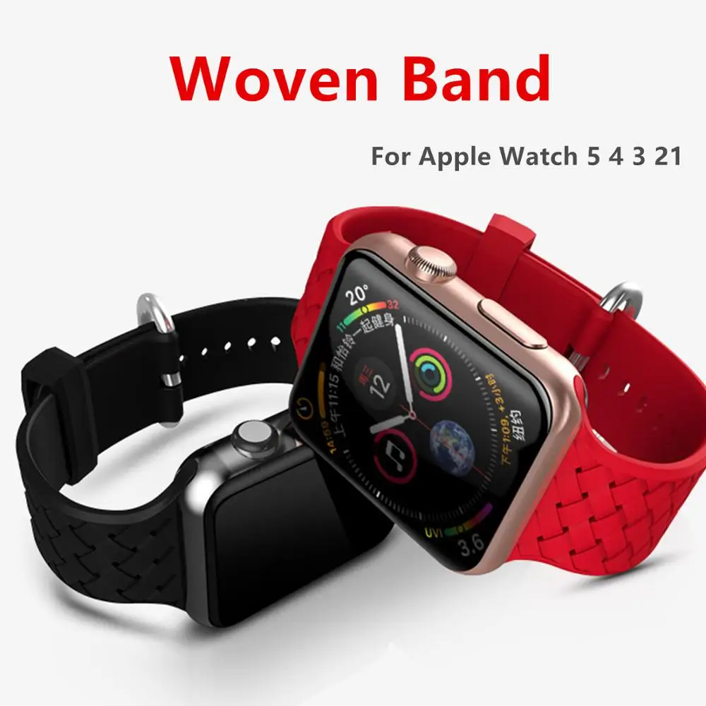 Силиконовый ремешок для Apple watch band 42 мм/38 мм iWatch 4 band 44 мм 40 мм ремешок для часов ремень браслет Apple watch 4 3 2 1 Аксессуары