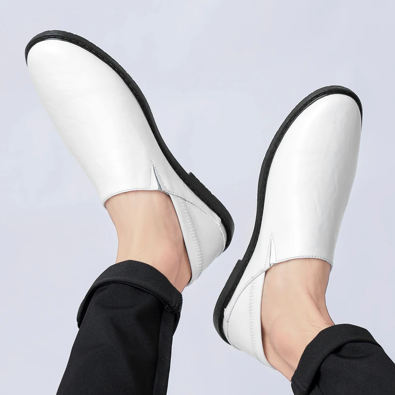 Big Size 36-55 Unisex Men Genuine Leather Comfortable Mens Loafers Luxury Breathable Male Shoes Zapato De Cuero Hombre Casual 5
