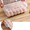 10/18 Grid Egg Storage Box Egg Tray with Lid Kitchen Refrigerator Egg Box Egg Drop Rack Egg Storage Boxes Fridge Egg Organizer 2
