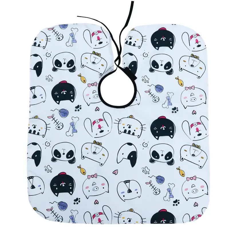 Capa de corte de pelo con patrón de dibujos animados para niños, delantal, capa de peluquería, suministro de peluquería, 1 ud.