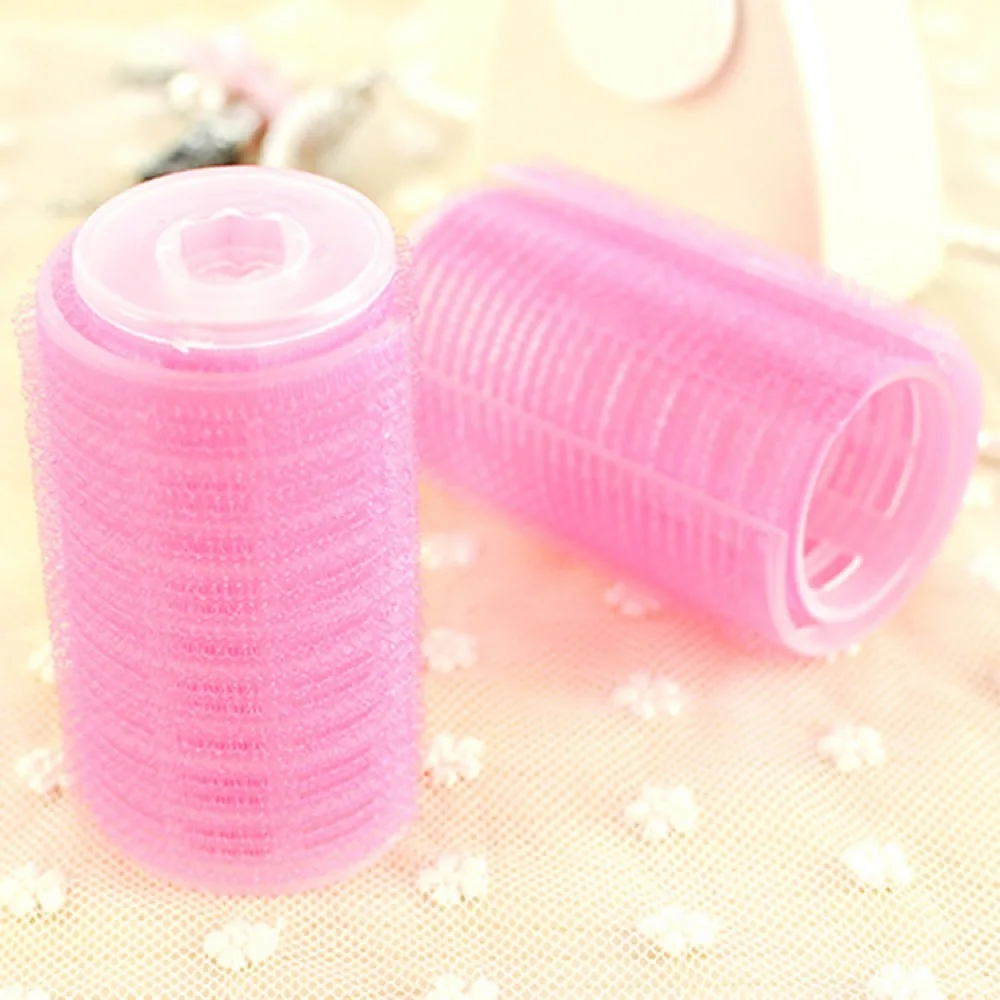 

2 curlers with inner buckle, pear blossom roll, bangs, double-layer self-adhesive hair curls, hairdressing, plastic curls, long-