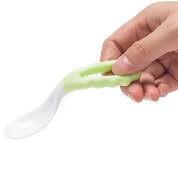 

4Pcs Kids Feeding Spoons Training Spoons Easy Grip Self-Feeding Adorable Bendable Spoon Learning Spoons Tableware Utensils