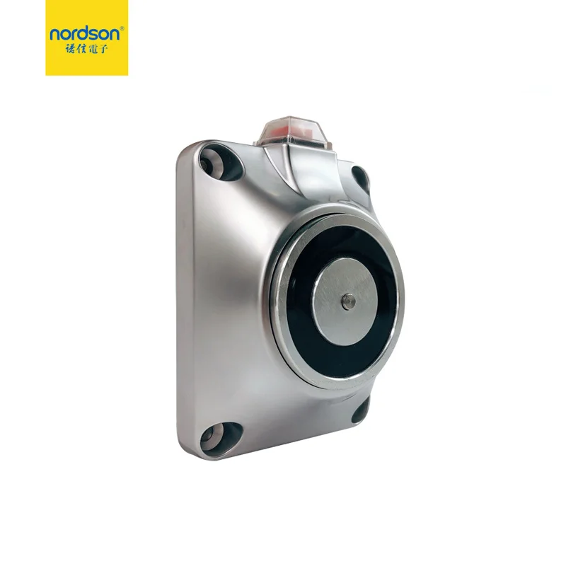 Nordson 12/24V Магнитная настенное крепление ограничители открывания двери, 50 кг/110Lbs ограничивающая сила Мощность для блокировки электромагнитные дверь держатель