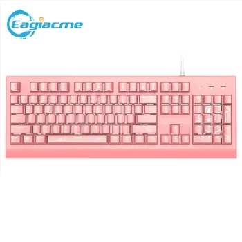 

DKM170 104 Keys Mechanical Gaming Keyboard With White Backlight Graffiti USB Wired Gamer Keyboard With All Keys Anti-ghosting