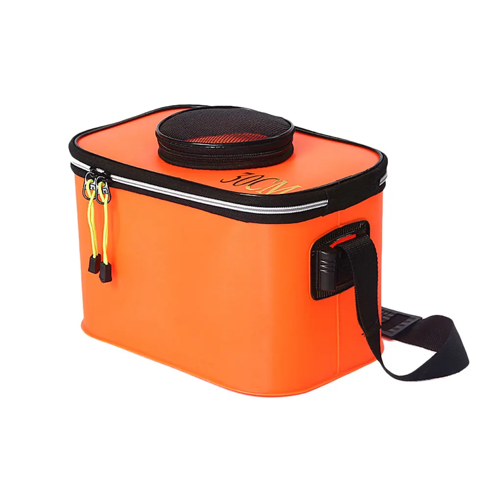 Orange Прогулочные рыболовные сумки для хранения, ведро для рыбалки, многофункциональное ведро для воды, EVA, для сохранения свежести, для путешествий, кемпинга, складное ведро для прогулок на открытом воздухе - Цвет: Orange