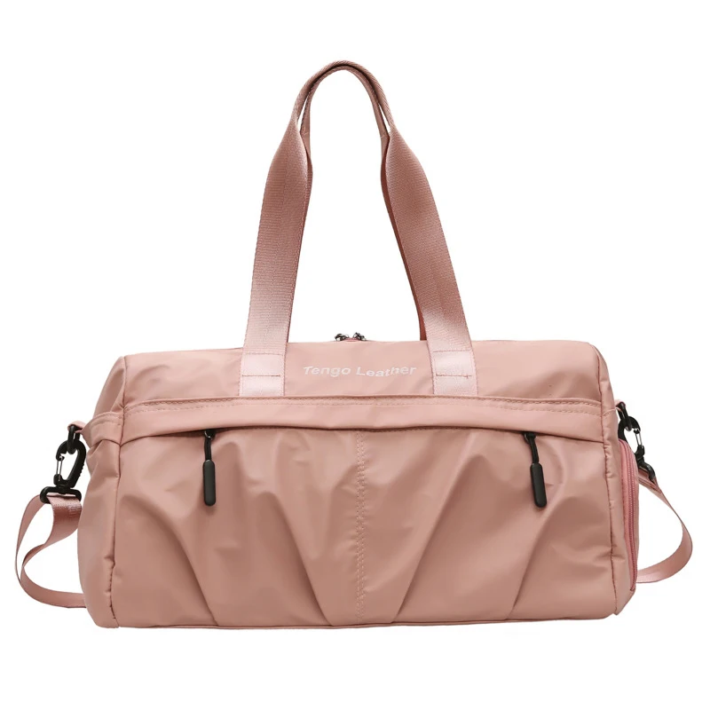 Женская спортивная сумка, сумки для йоги, женская спортивная сумка для фитнеса, черная сумка, рюкзаки, Портативная сумка для путешествий, тренировочная сумка с отделением для обуви, для улицы - Цвет: Розовый