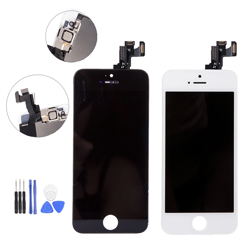ЖК дисплей в сборе для iPhone 5 5c сменный сенсорный стеклянный модуль дигитайзер