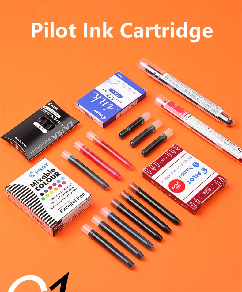 cartucho de tinta para caneta tinteiro recarga de tinta paralela para caneta tinteiro colorida