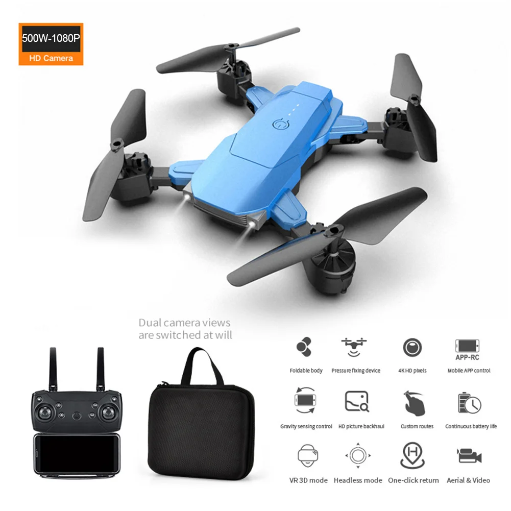 K2 Dual Camera Quadcopter Long-endurance Altitude Hold HD 4K Aerial Photography Folding Drone Remote Control Aircraft