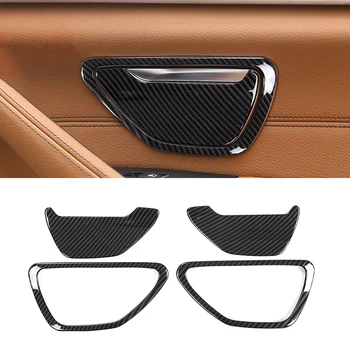 

For BMW 5 Series G30 528li 530li 2018 2019 Rear door ash cover carbon fiber decorative frame patch Interior decoration Auto