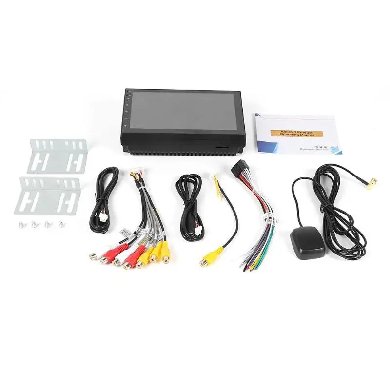 T9218 7 дюймов Android 7,1 сенсорный экран автомобиля в тире стерео аудио Bluetooth 4,0 gps навигация FM радио Зеркало Ссылка MP5 плеер H