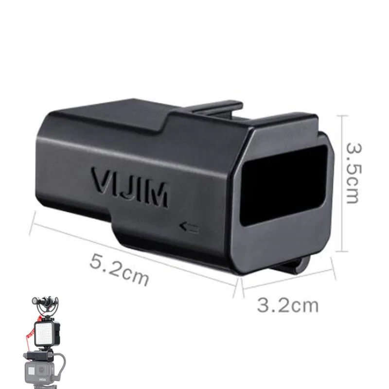 

Microphone Mount Adapter for Gopro 3.5mm Mic Adapter Cold Shoe Extend Mount for Gopro Hero 7 6 5 2018 Original Case Mounts